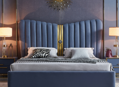 Bed Pillow Design Luxury Wood Double Beds Bedroom Hotel Furniture New